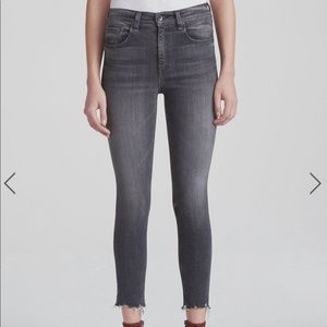 Rag & Bone high rise ankle skinny raw hem 34